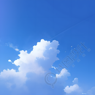 蓝天背景插画图形素材
