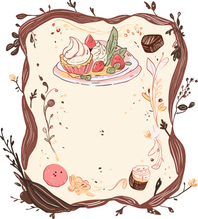 餐牌手绘插图素材