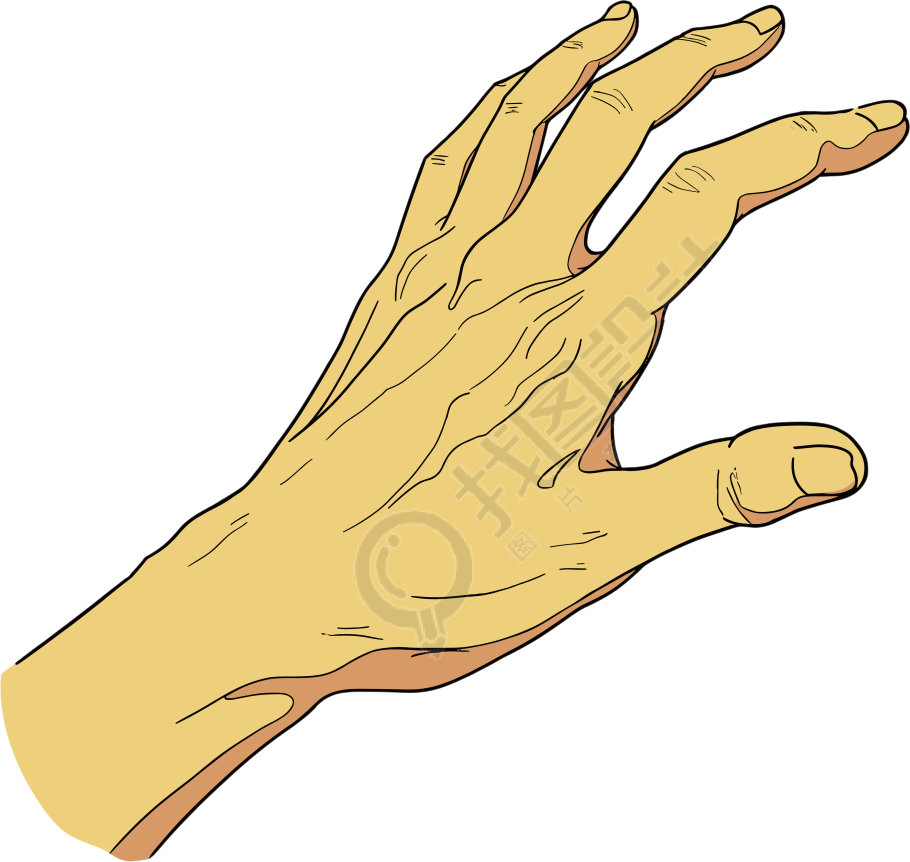 卡通手透明背景素材