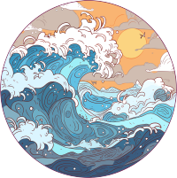 卡通海洋手绘插画PNG