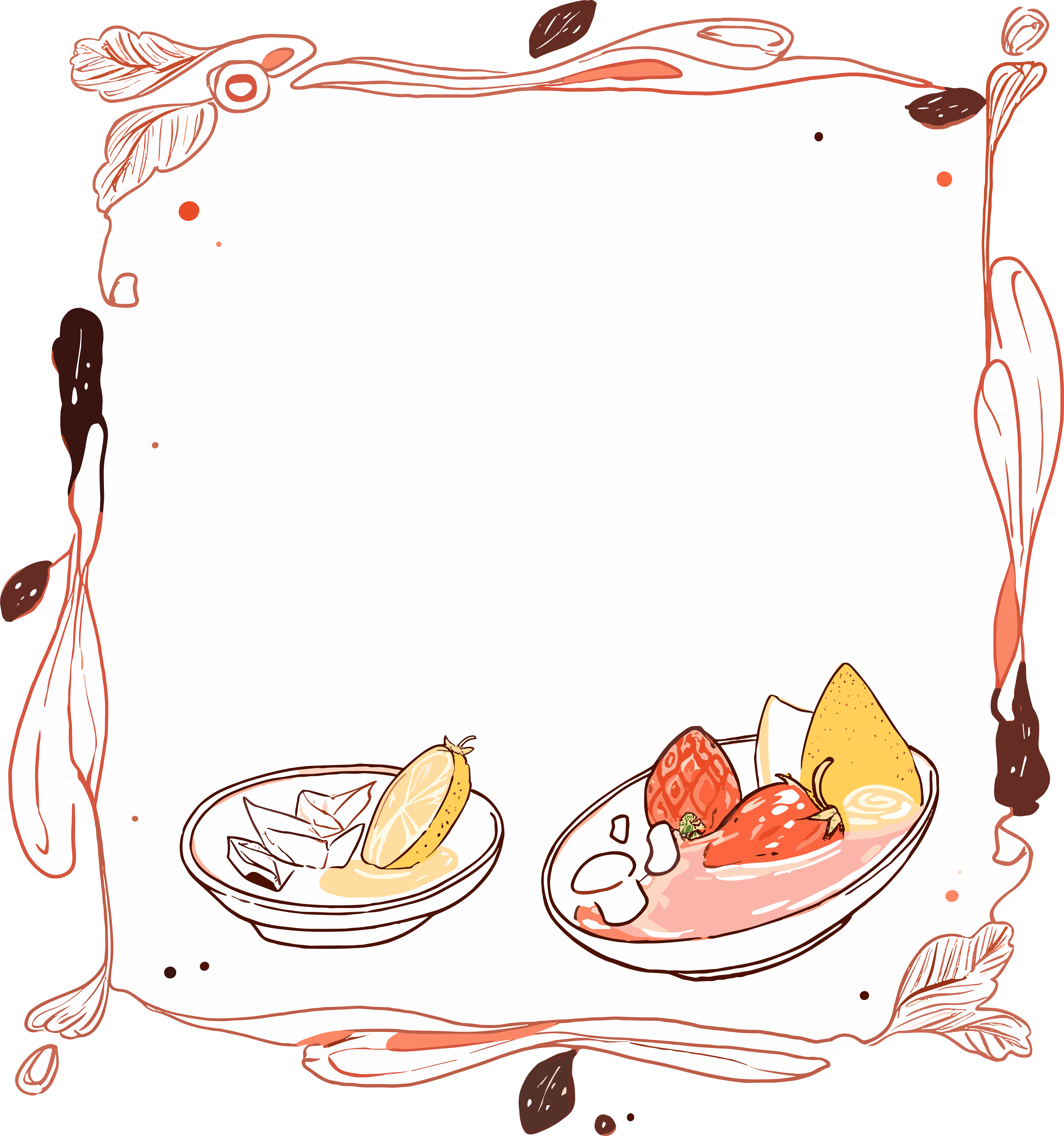 餐牌手绘商用插画