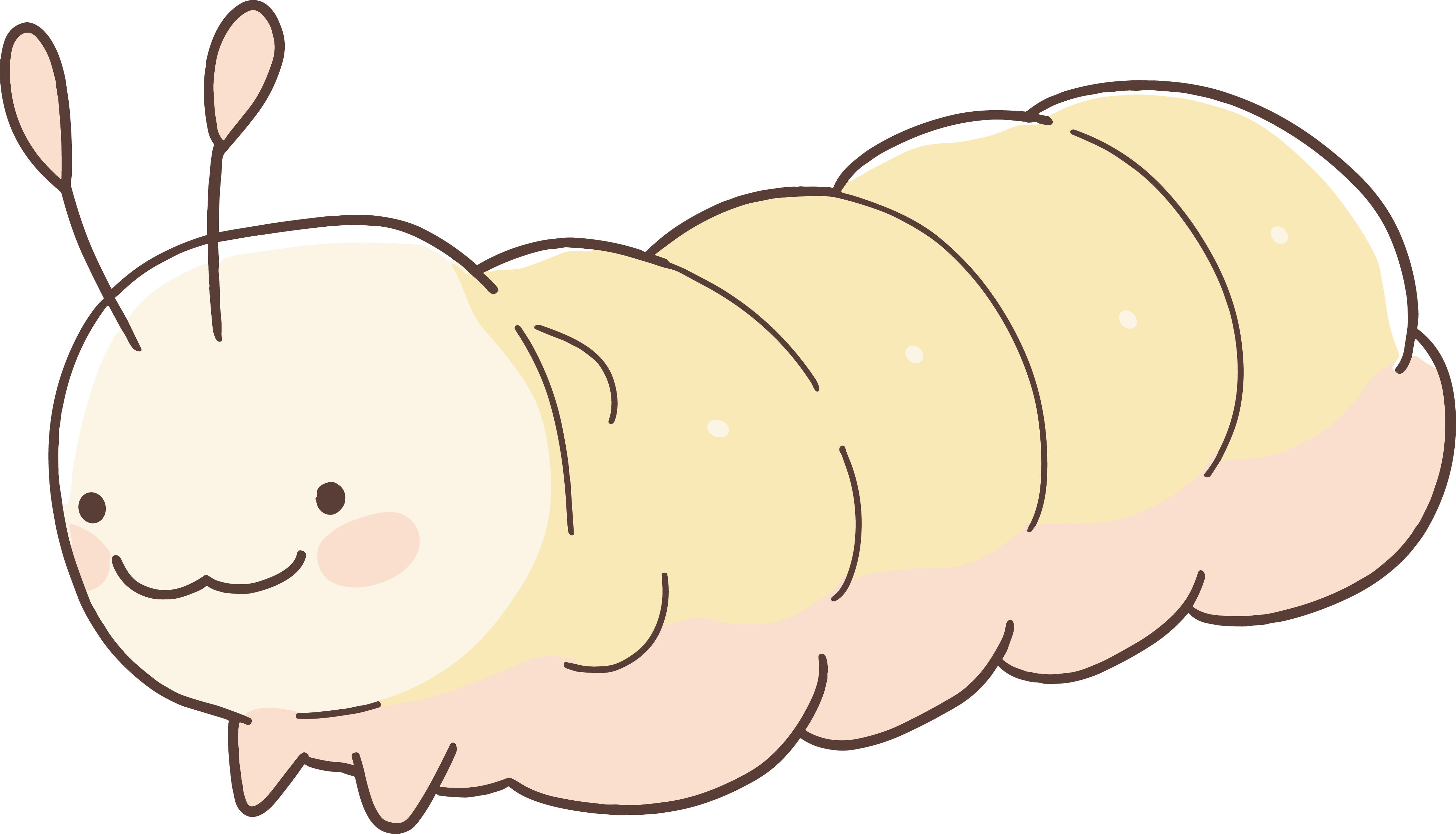 蚕宝宝插画素材