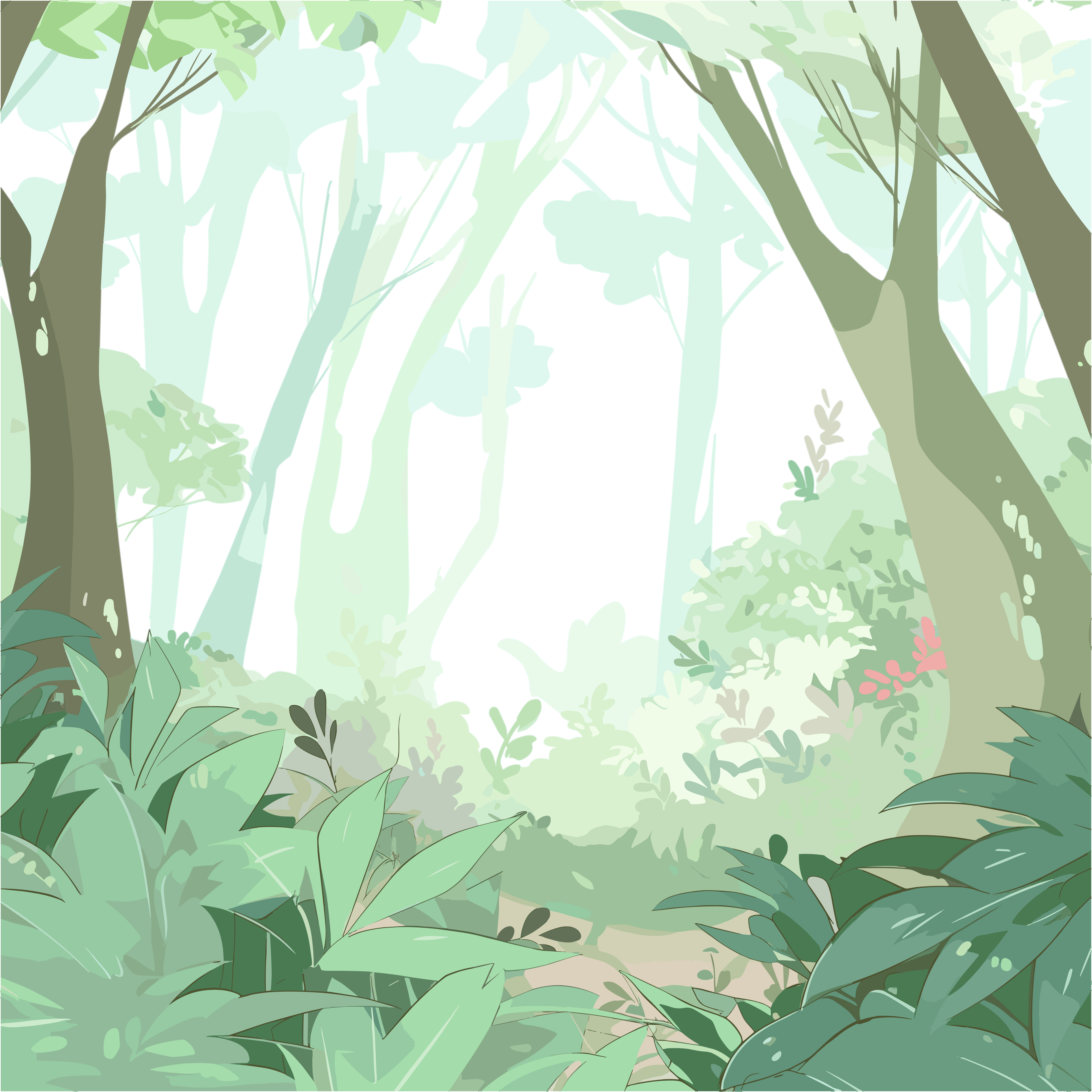 卡通森林素材