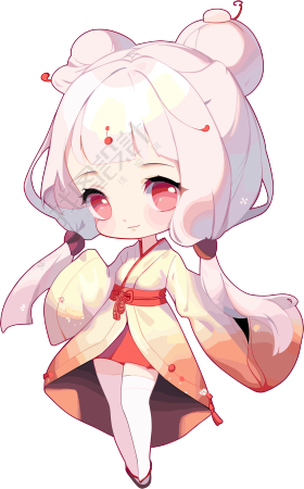 Q版人物手绘插画素材