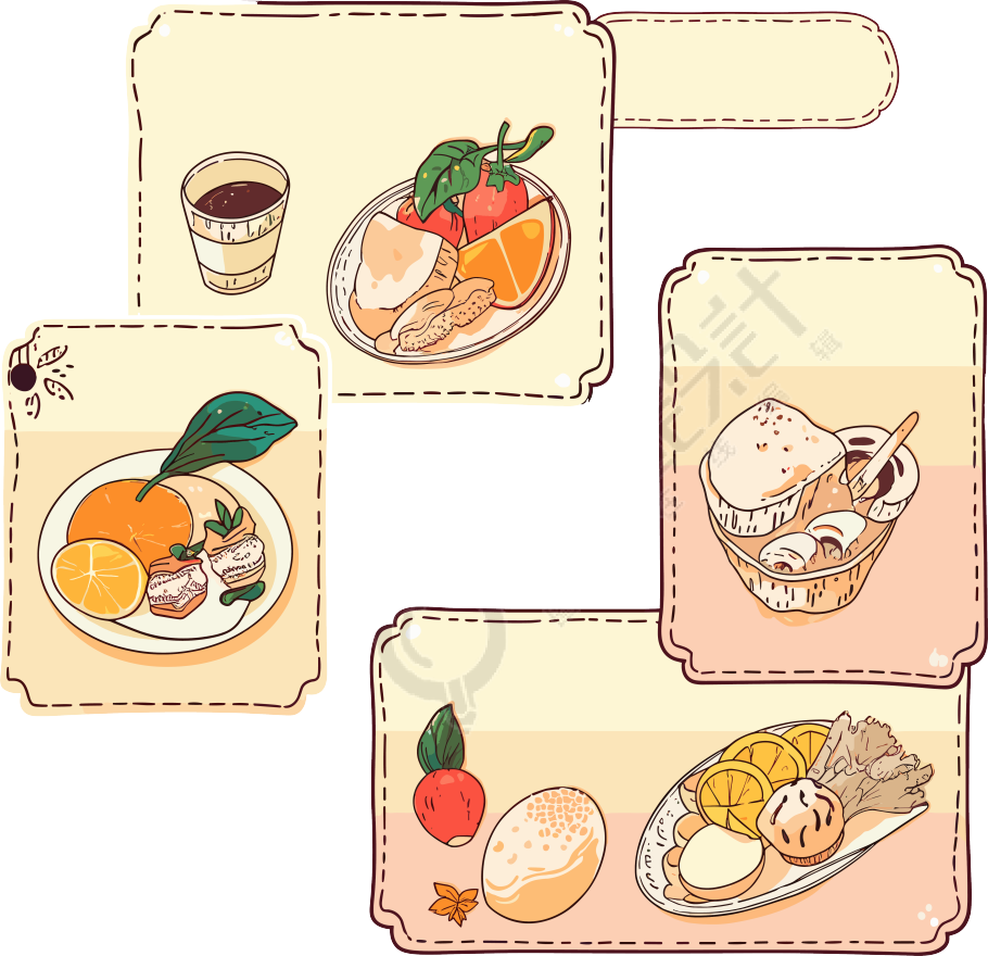 餐牌商用插画设计素材