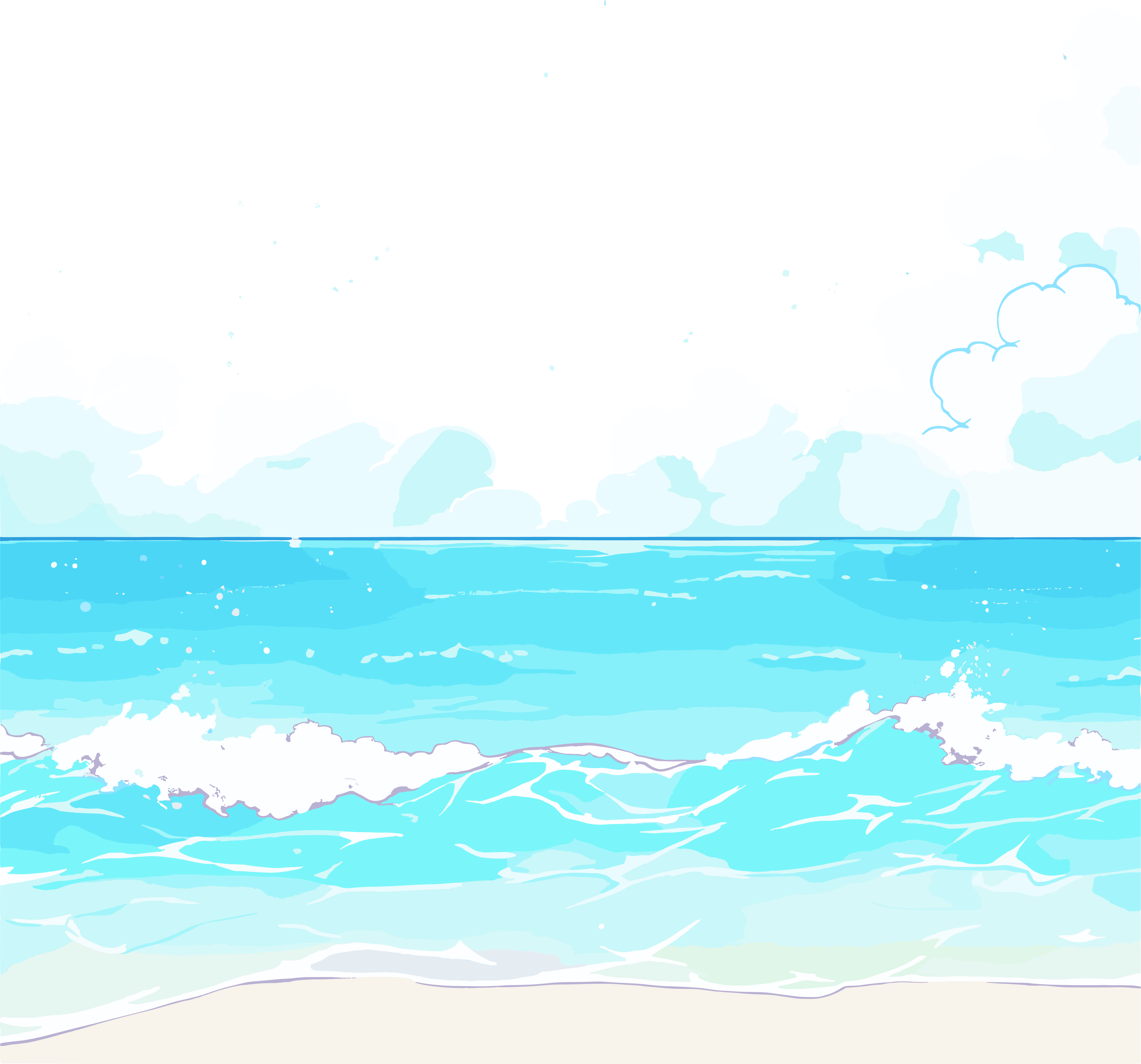 卡通海洋手绘插画