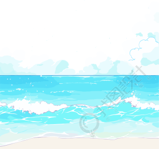 卡通海洋手绘插画