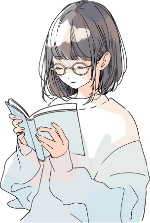卡通读书插图设计素材