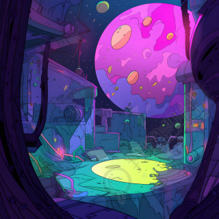 科幻背景简单插图