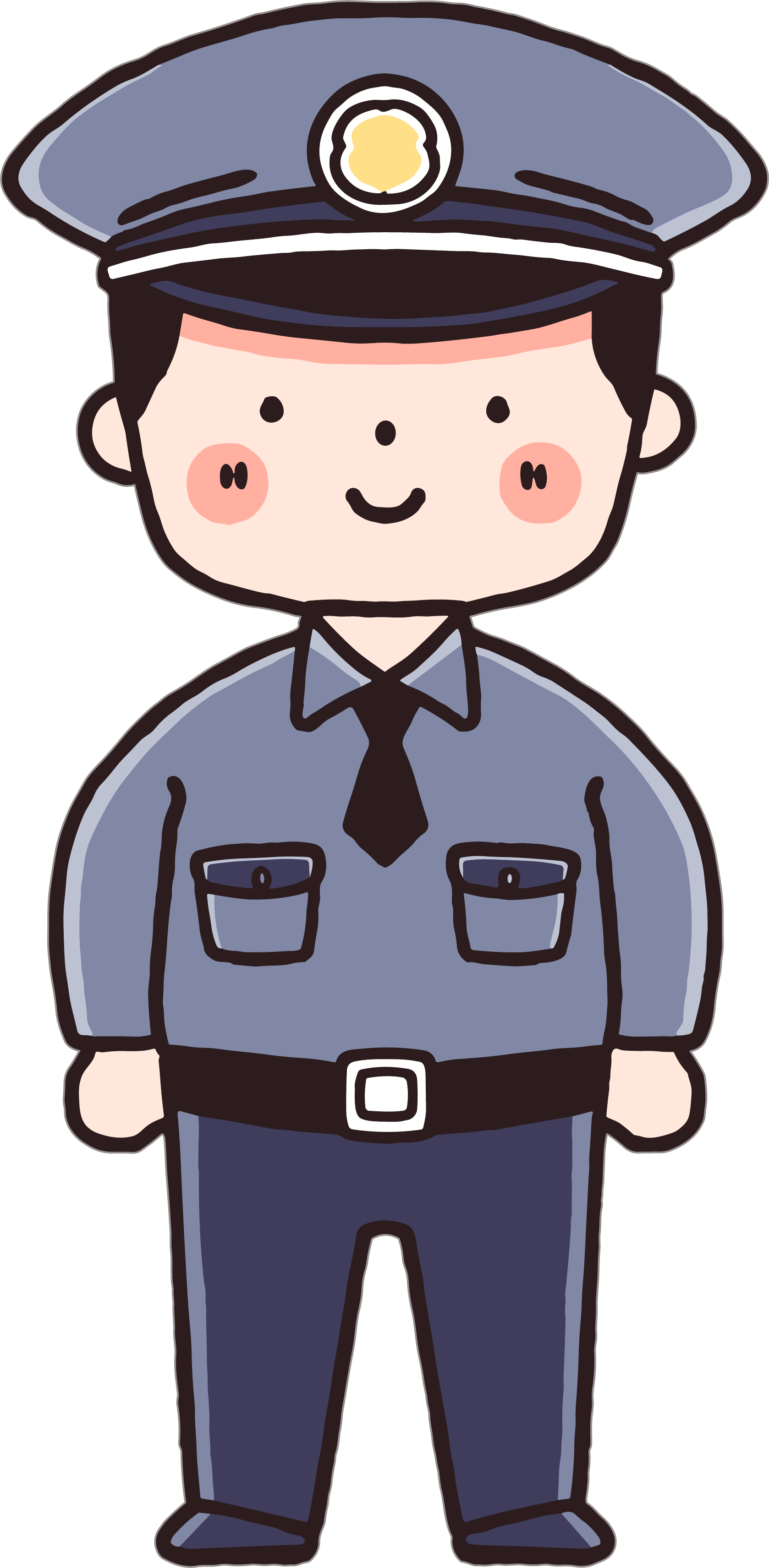 交警卡通插画设计元素