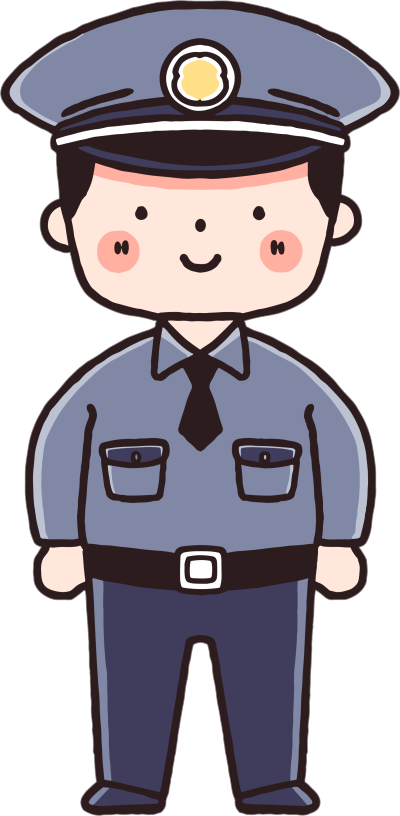 交警卡通插画设计元素