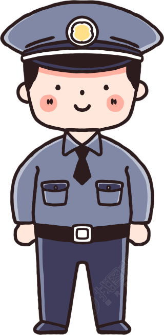 交警卡通插画设计元素