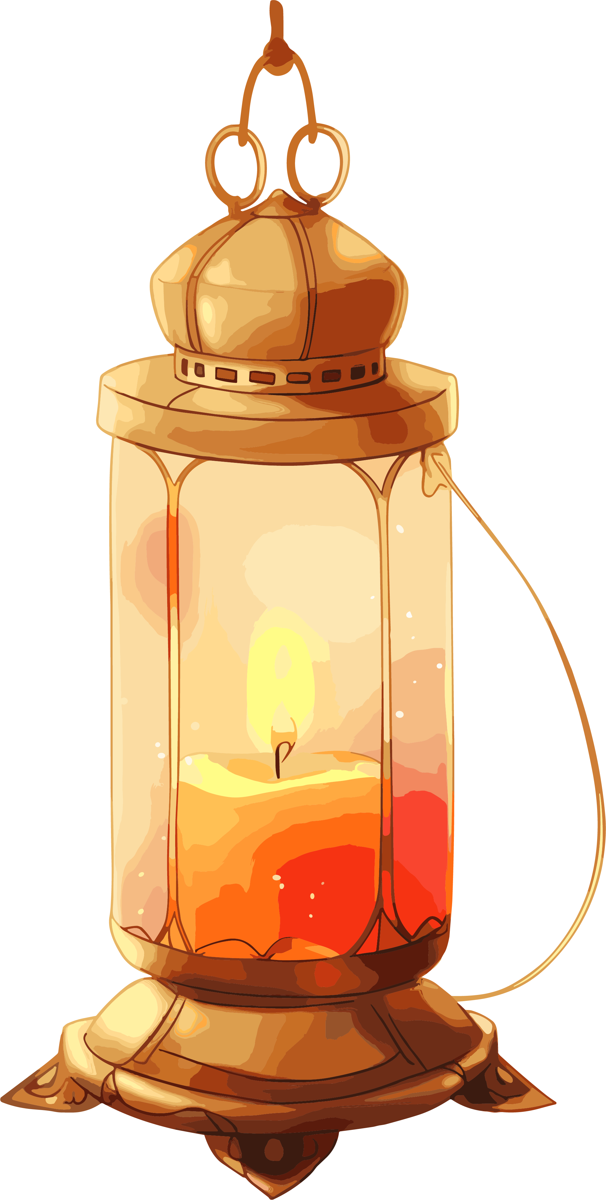 蜡烛灯简易插画
