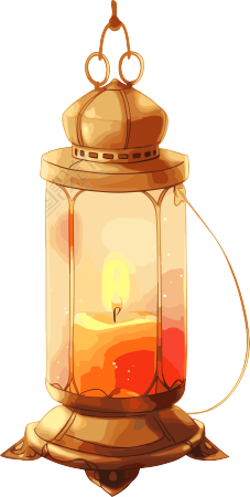 蜡烛灯简易插画