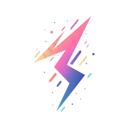 闪电logo商业设计插图