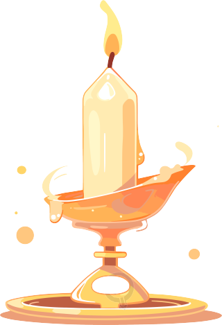 蜡烛灯透明背景插图