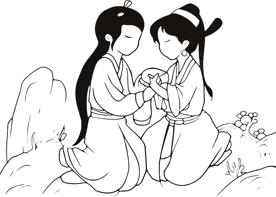 牛郎织女连环画简笔画