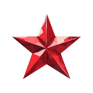 红色五角星插图