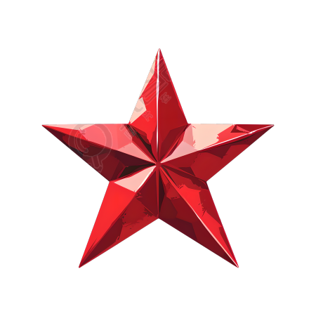 红色五角星插图
