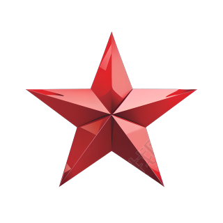 红色五角星元素