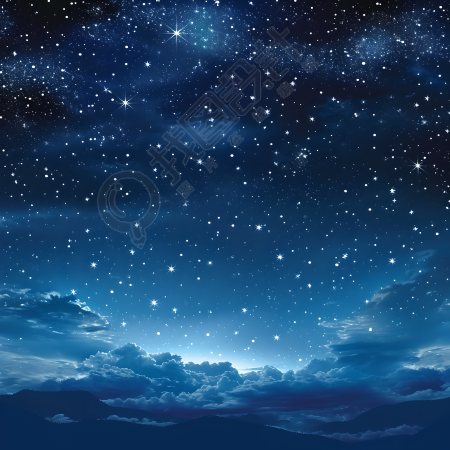 黑夜星空背景元素
