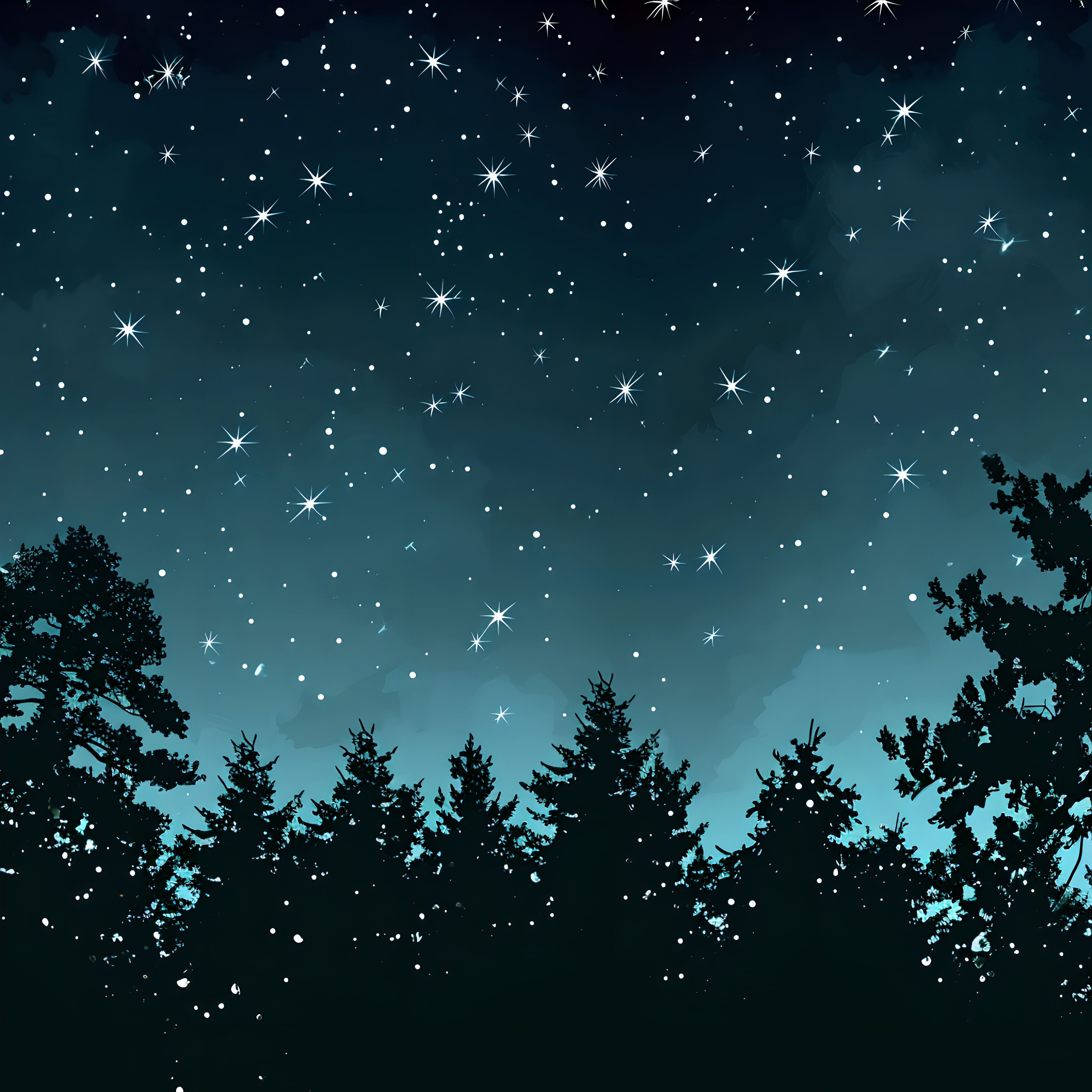 黑夜星空背景矢量插图