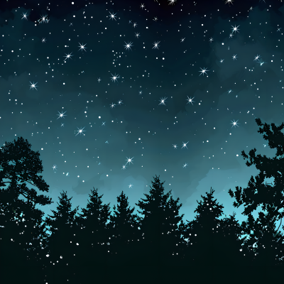 黑夜星空背景矢量插图