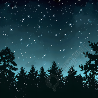 黑夜星空背景矢量插图