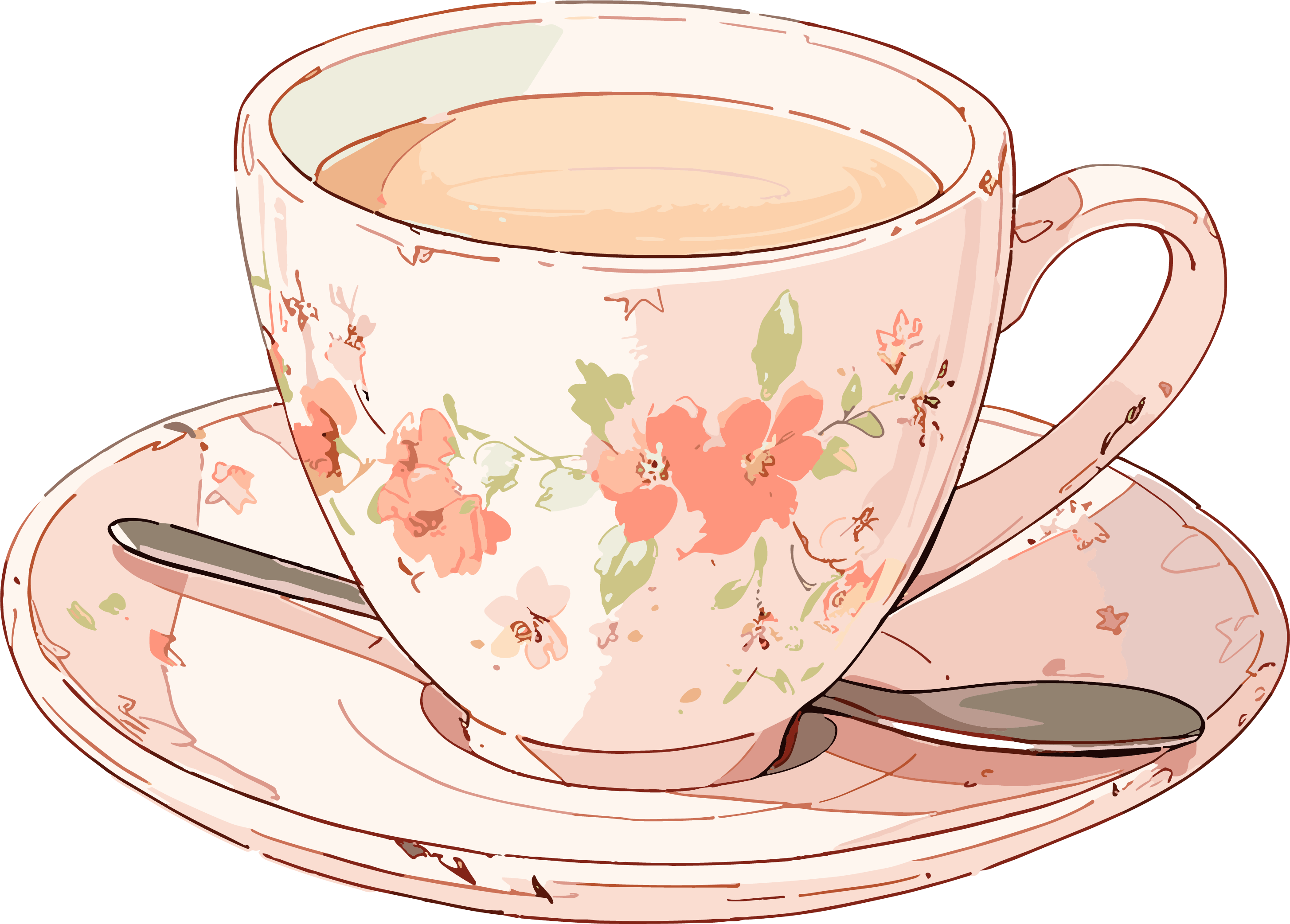 咖啡杯插画设计元素