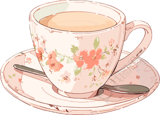 咖啡杯插画设计元素
