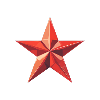 红色五角星图案插画