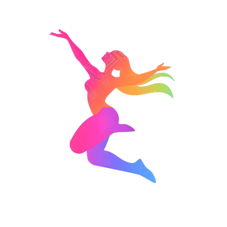 舞蹈logo简约风格素材