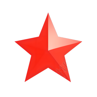 红色五角星矢量插画