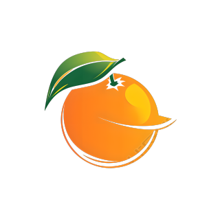 橙子logo矢量插图
