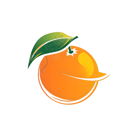 橙子logo矢量插图