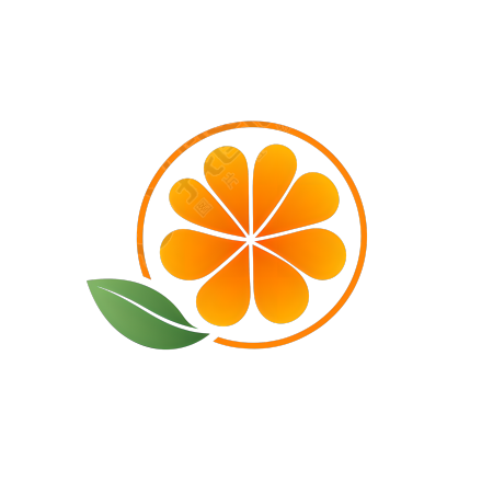 橙子logo向量插图