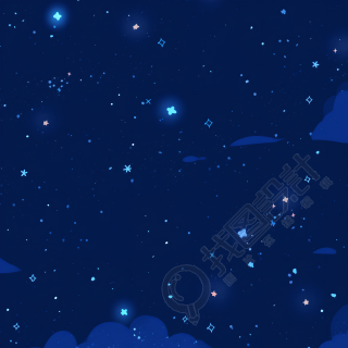 黑夜星空背景干净插图