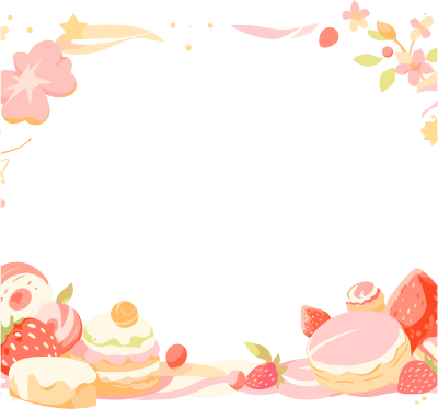 卡通边框简约矢量插图