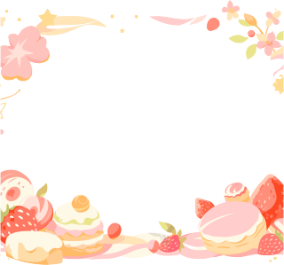 卡通边框简约矢量插图