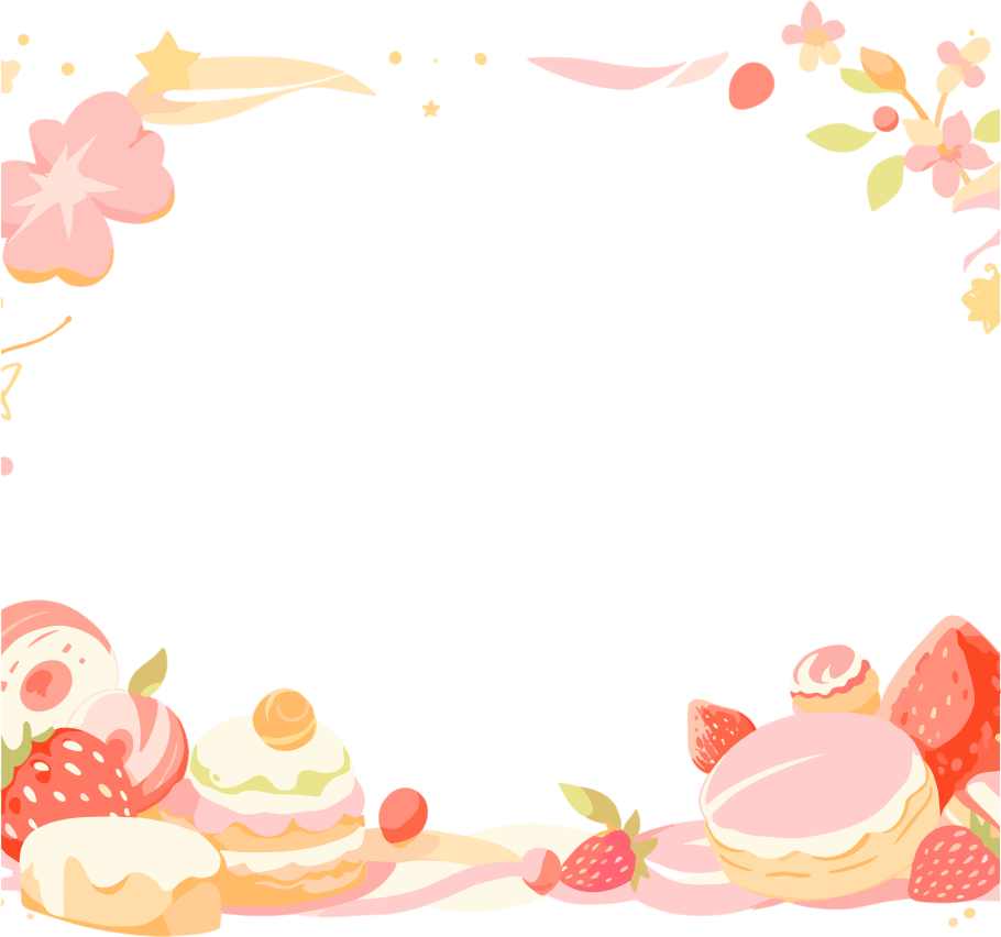 卡通边框简约矢量插图