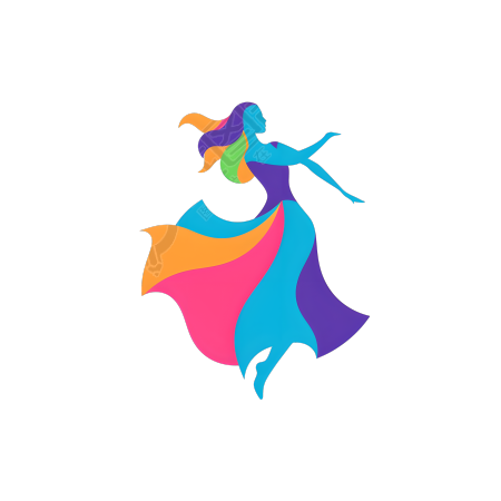 舞蹈logo矢量插画