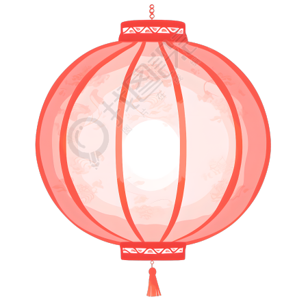 红灯笼中国风插画