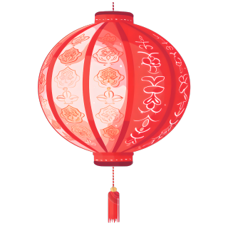 红灯笼插画设计元素