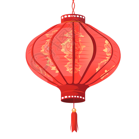 红灯笼创意插画