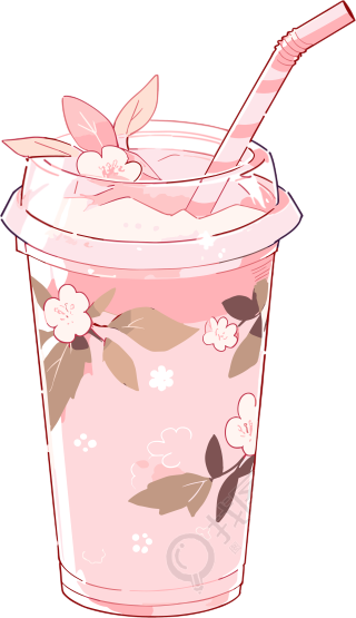 奶茶简约插画