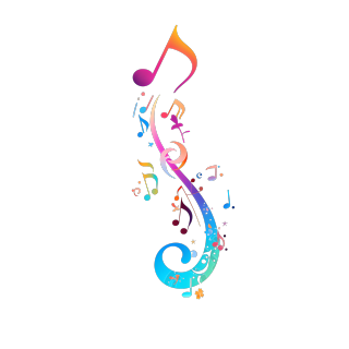 彩色音符插画
