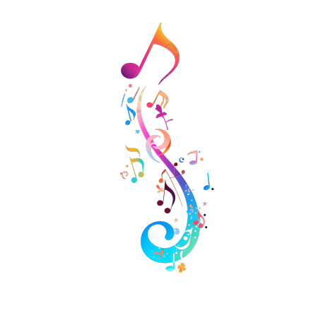彩色音符插画