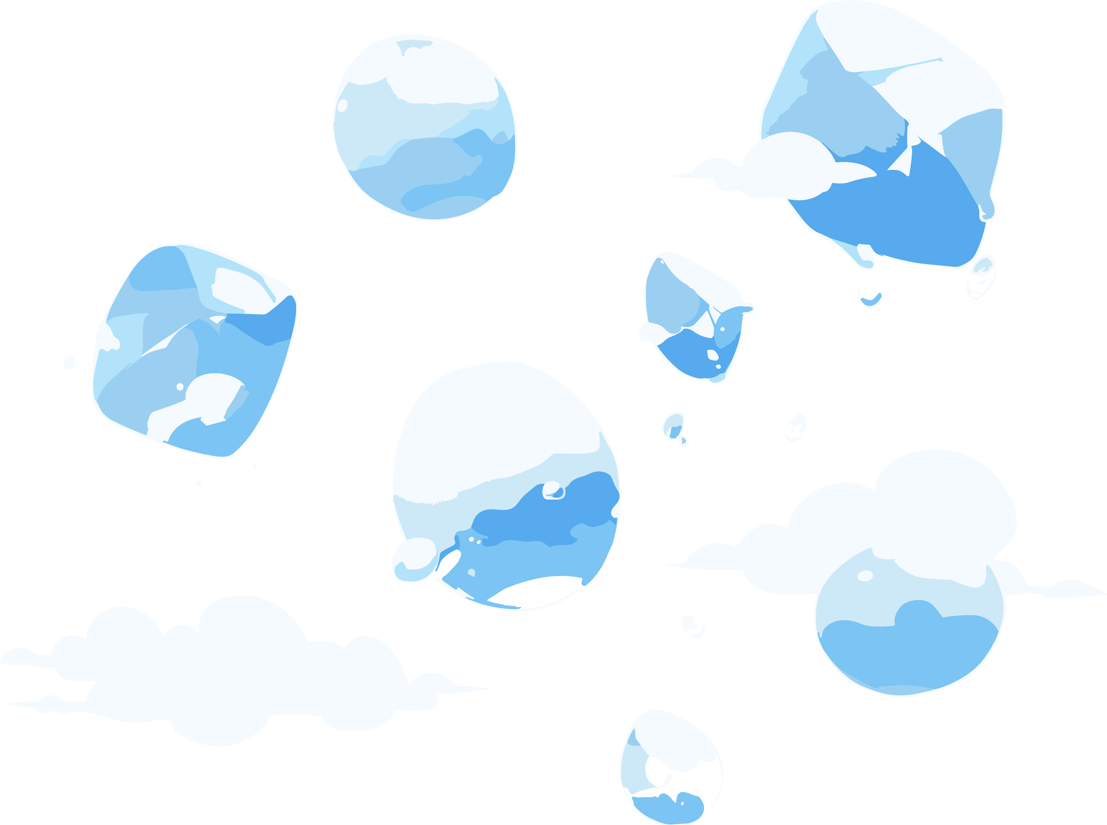 冰雹高清图形插画
