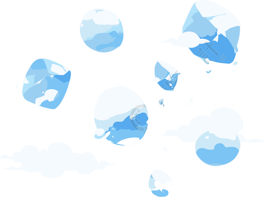 冰雹高清图形插画