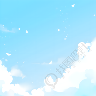 浅蓝色背景PNG插画